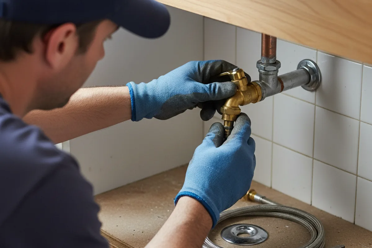 Shutoff valve and fitting work during Faucet and Fixture Repair in Webster